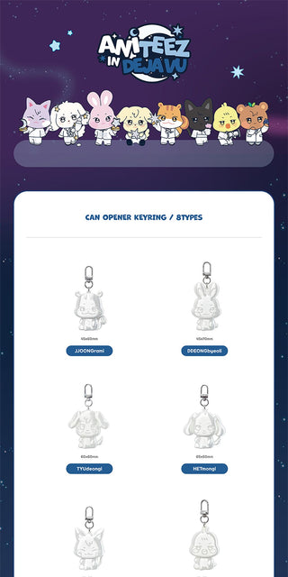 ATEEZ - CAN OPENER KEYRING [ANITEEZ IN DEJA VU Official MD]