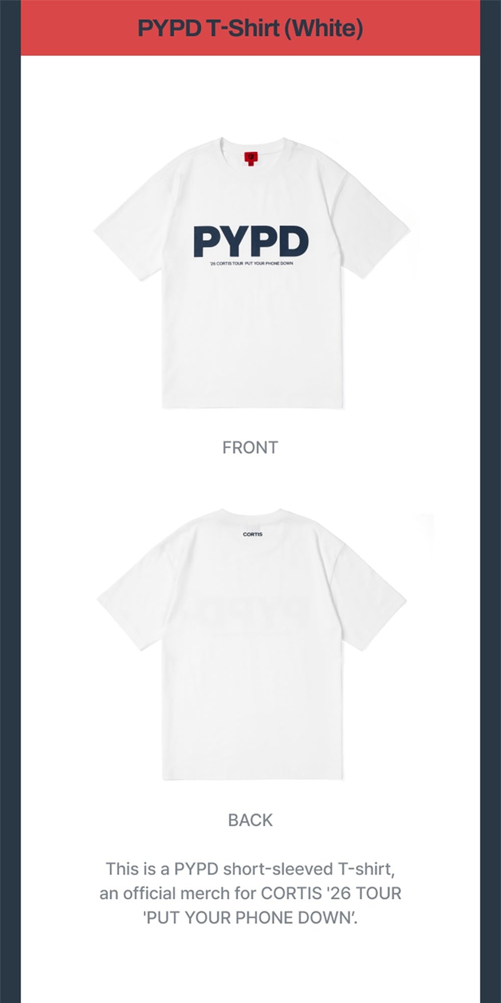 CORTIS PYPD T-Shirt White | Official 2026 PUT YOUR PHONE DOWN
