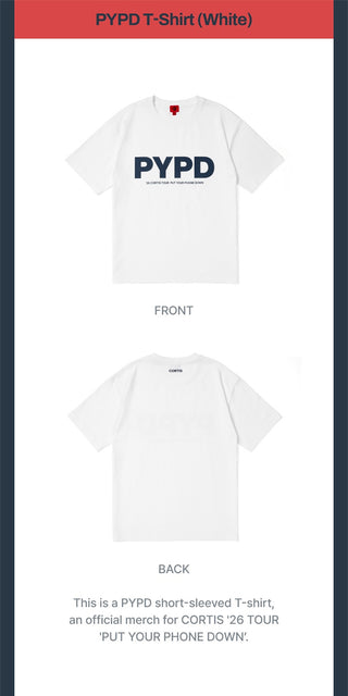 CORTIS - PYPD T-Shirt (White) [2026 PUT YOUR PHONE DOWN CORTIS TOUR MD]
