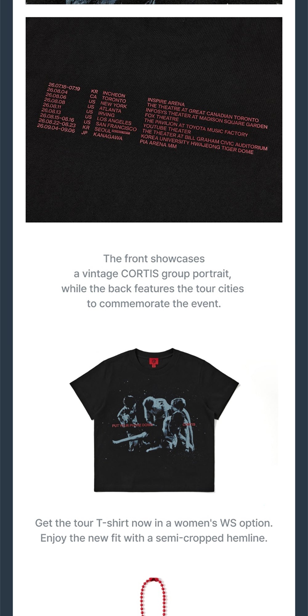 CORTIS - TOUR Routing T-Shirt (Black) [2026 PUT YOUR PHONE DOWN