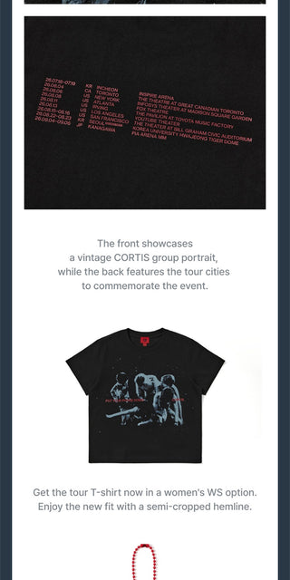 CORTIS - TOUR Routing T-Shirt (Black) [2026 PUT YOUR PHONE DOWN CORTIS TOUR MD]
