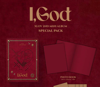I,God XLOV 2nd Mini Album Special Pack on a red background