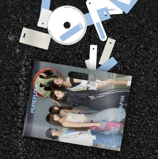 Music album with a CD and promotional materials on a textured surface
