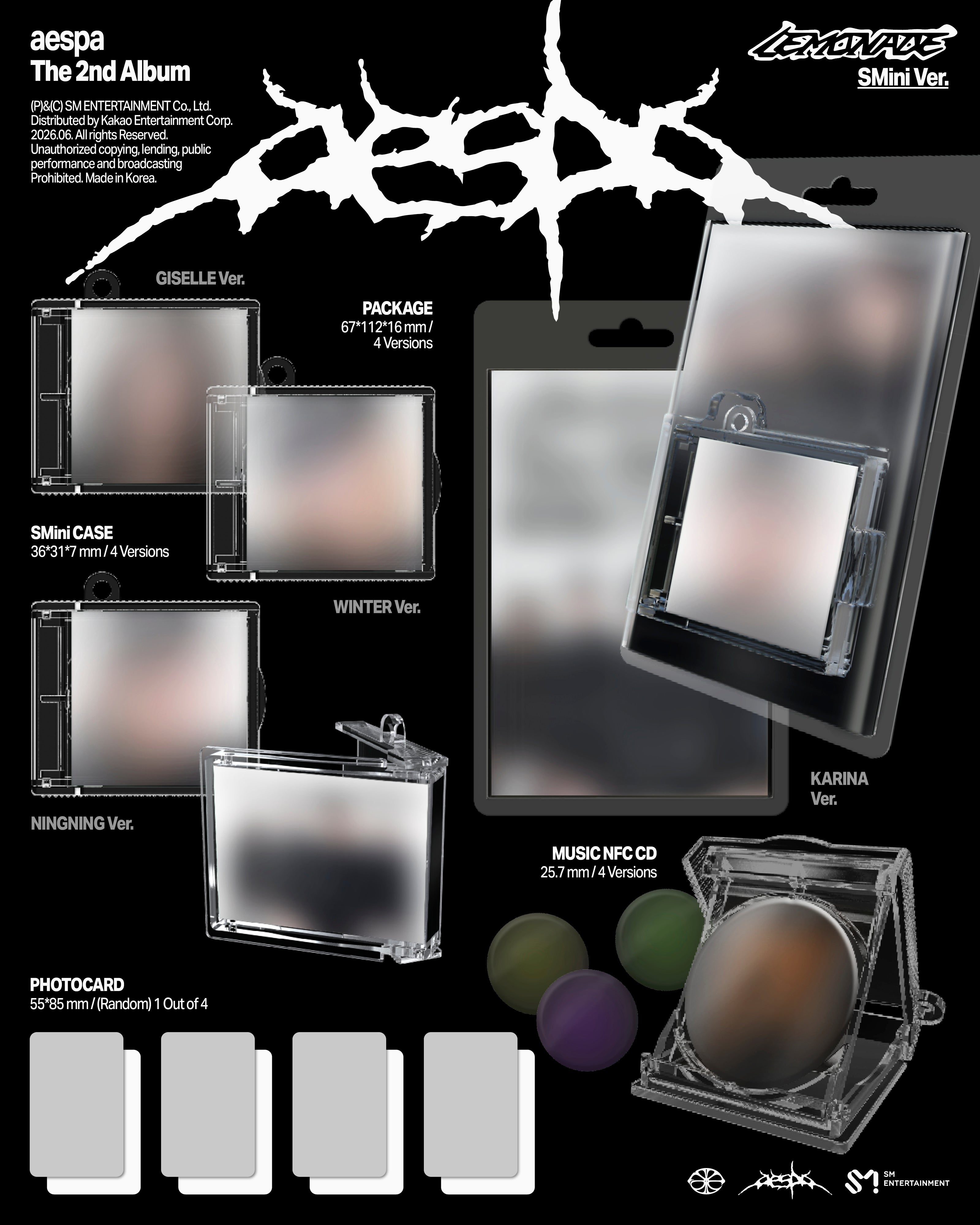 aespa - The 2nd Album LEMONADE (SMINI VER.) – CHOCOKPOPSHOP