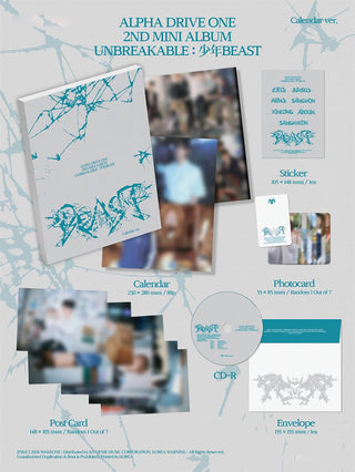 ALPHA DRIVE ONE  - 2nd Mini Album [UNBREAKABLE : 少年BEAST] CALENDAR VER.