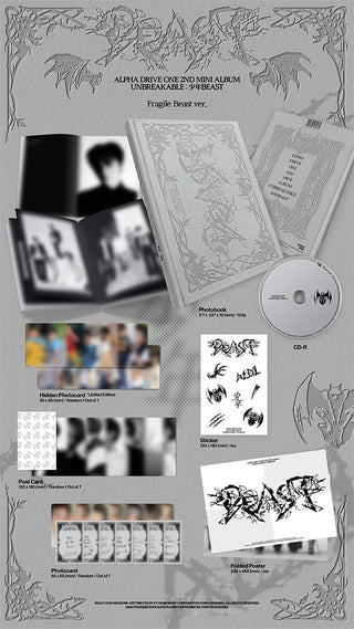 ALPHA DRIVE ONE  - 2nd Mini Album [UNBREAKABLE : 少年BEAST] FRAGILE BEAST VER.