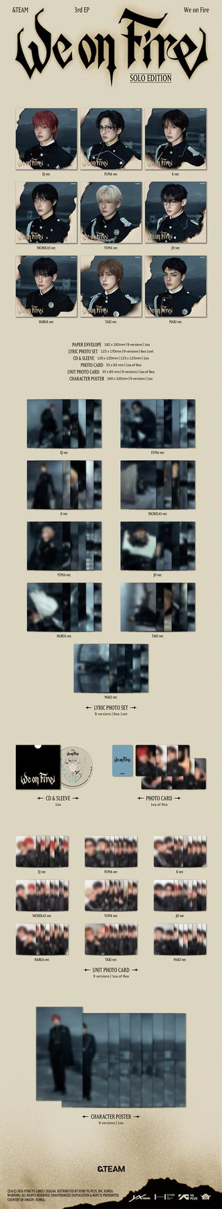&TEAM - 3rd EP 『We on Fire』SOLO EDITION