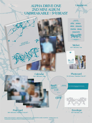 ALPHA DRIVE ONE  - 2nd Mini Album [UNBREAKABLE : 少年BEAST] CALENDAR VER.