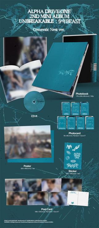 ALPHA DRIVE ONE  - 2nd Mini Album [UNBREAKABLE : 少年BEAST]  CEMENTIC NEST VER.
