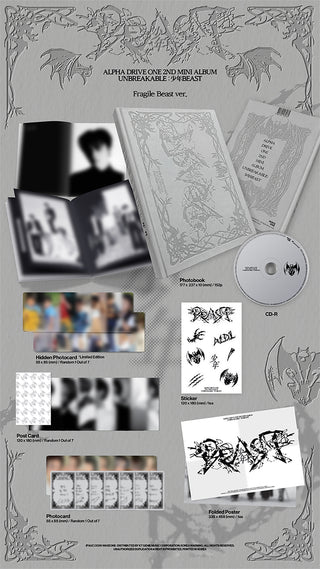 ALPHA DRIVE ONE  - 2nd Mini Album [UNBREAKABLE : 少年BEAST] FRAGILE BEAST VER.