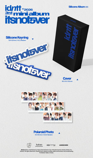idntt - The 3rd Mini Album [itsnotover] Silicone Album