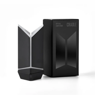 Black and white light stick with packaging on a white background