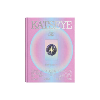 Book titled 'KATSEYE SIS' with a colorful cover on a white background KATSEYE SIS Soft Is Strong photobook