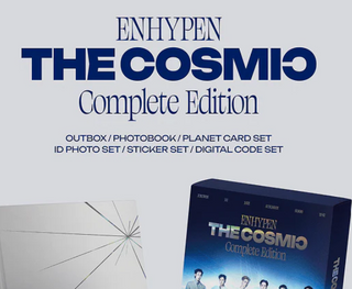 ENHYPEN 'THE COSMO' Complete Edition packaging with text on a light gray background