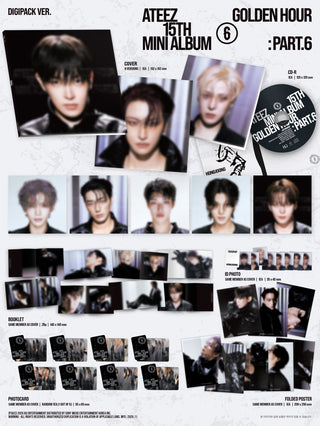 ATEEZ - 15th Mini Album [GOLDEN HOUR : PART.6] (DIGIPACK VER.)