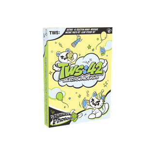 TWS Selection Pictoriel 42 sticker kit box, featuring a light yellow cover with cartoon illustrations of a bear and a cat, on a plain white background.