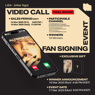 LISA ALBUM [Video Call EVENT] LISA - Alter Ego (Photobook)