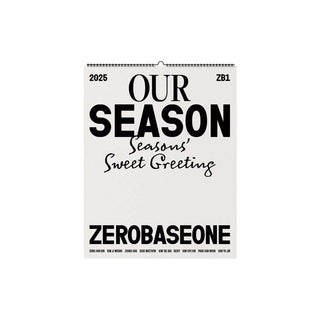 ZEROBASEONE MD / GOODS NO POB ZEROBASEONE - 2025 SEASON'S GREETINGS [OUR SEASON] WALL CALENDAR